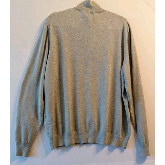 Tom Baine Knitwear Collection Gray Soft 1/4 Zip Mock Neck Pullover Sweater Sz 2X - Picture 2 of 6